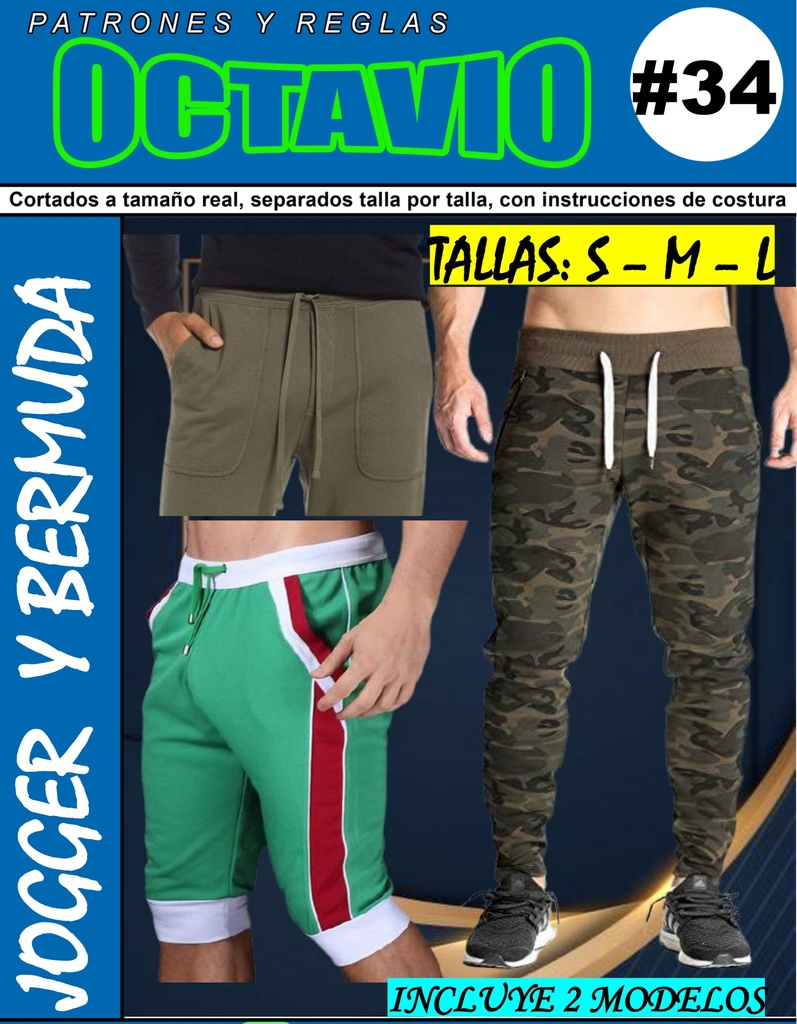 PATRON JOGGER Y BERMUDA