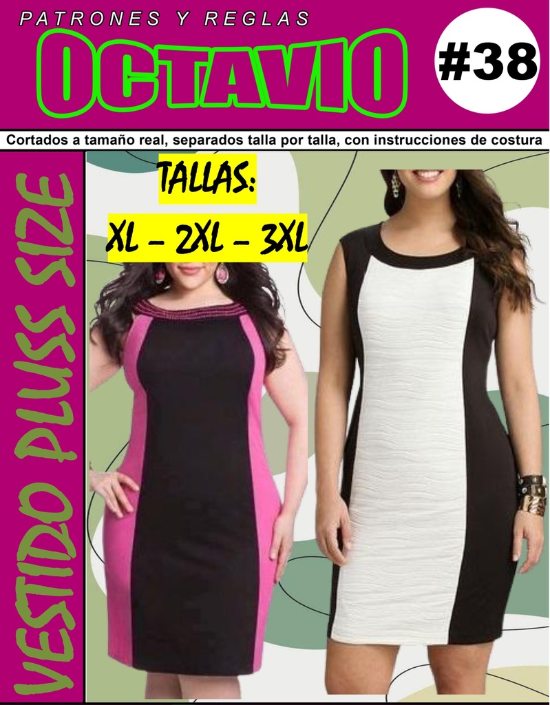 PATRON VESTIDO PLUSS SIZE