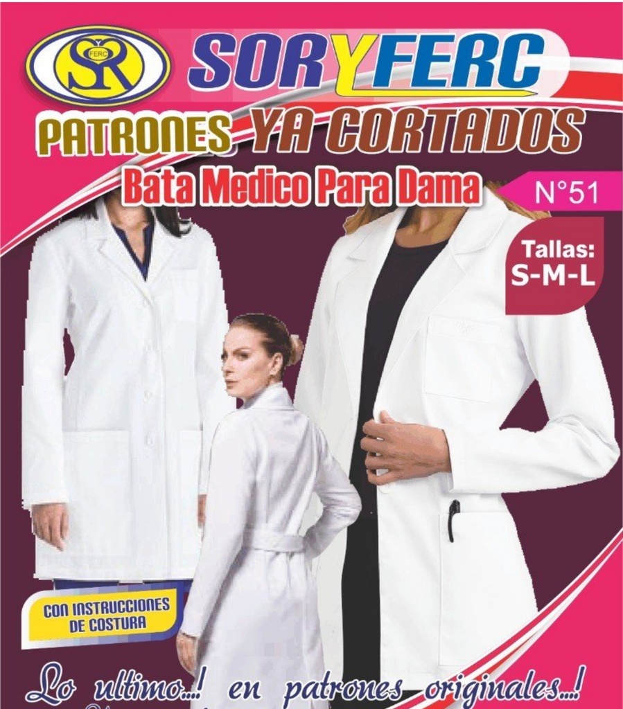 PATRON BATA MEDICO PARA DAMA