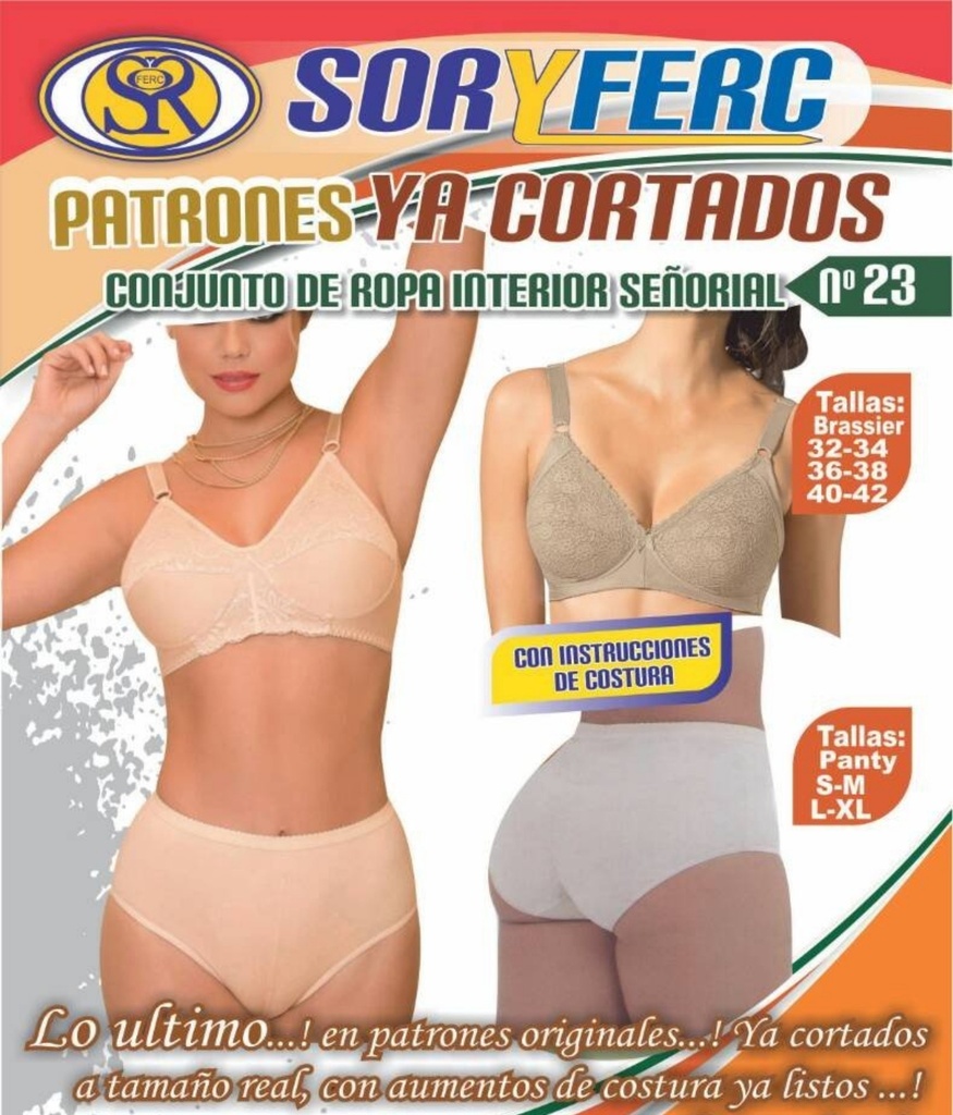 PATRON CONJUNTO DE ROPA NTERIOR SEÑORIAL