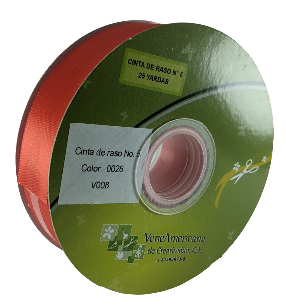 CINTA DE RASO N°5 25MM 25YDS 0026