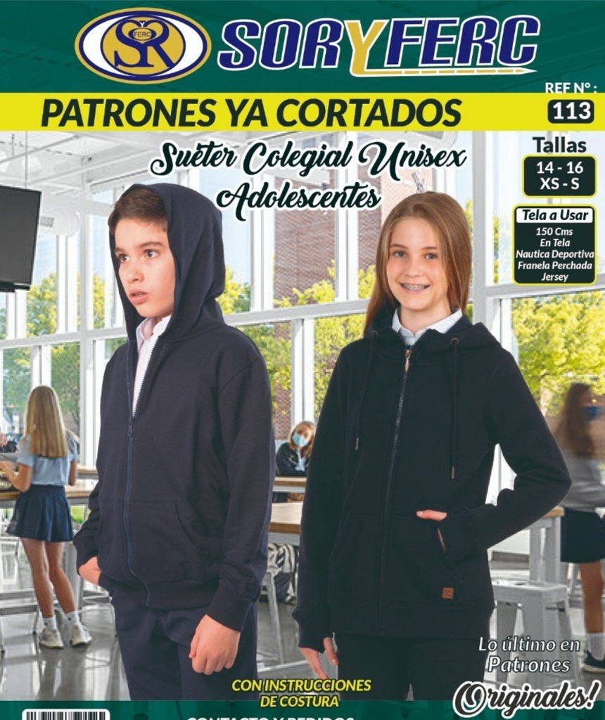 PATRON SUETER COLEGIAL UNISEX