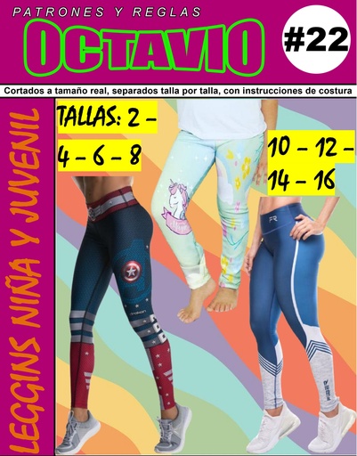 [PO-22] PATRON LEGGINS NI¥A Y JUVENIL